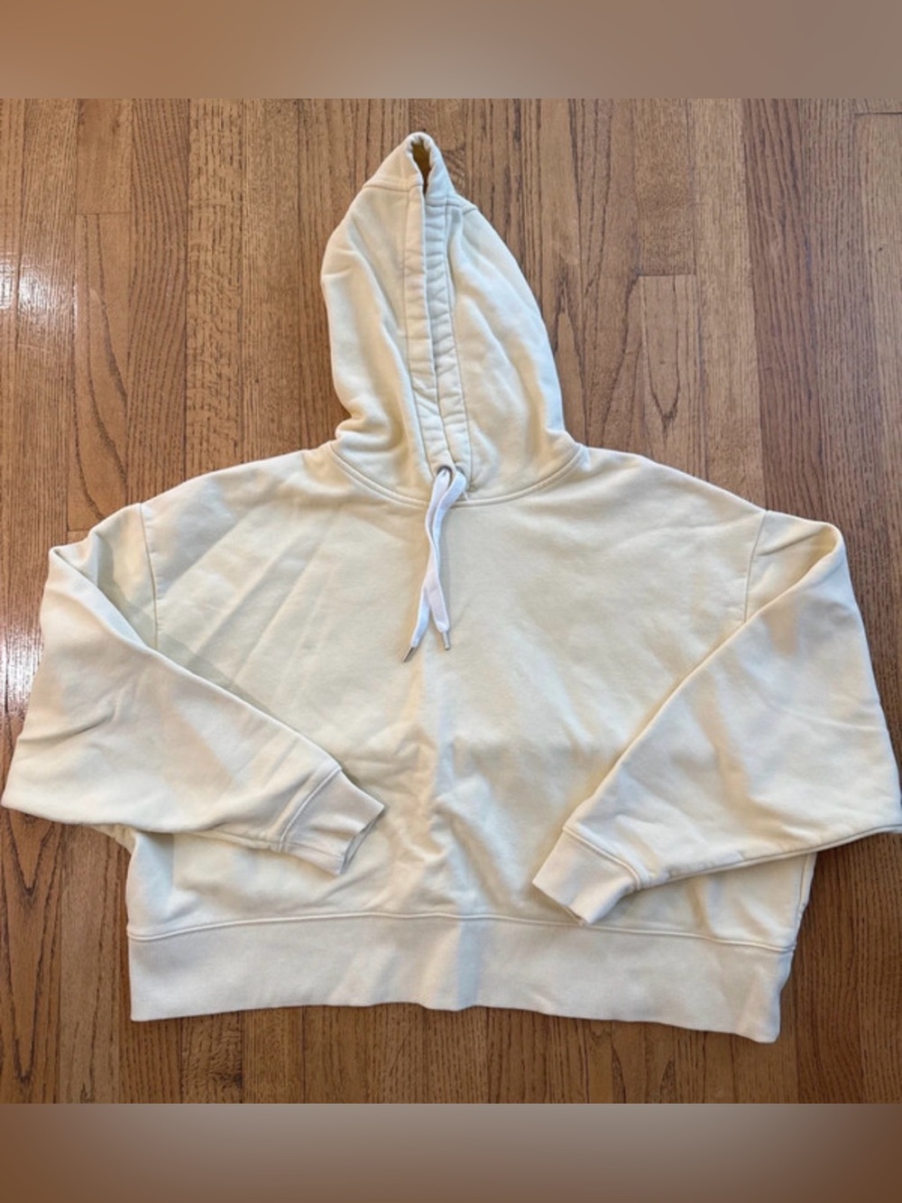 Calia Womens Butter Yellow Pullover Sweatshirt Hoodie Size Large EUC